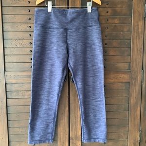 Lululemon womens cropped leggings in heathered blue